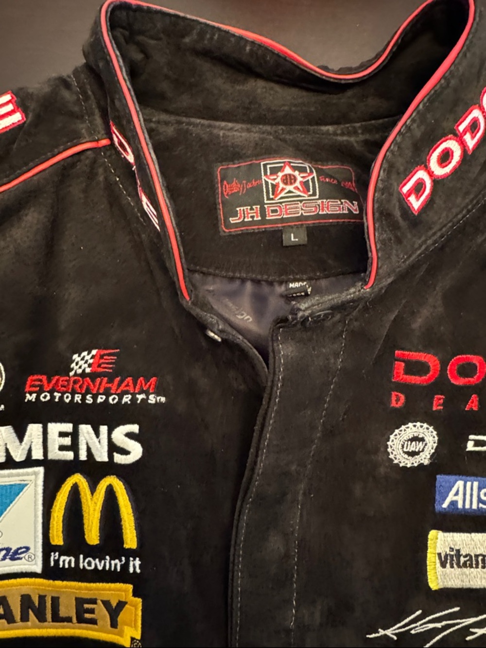 Dodge Dealers Black suede Racing Jacket - Kasey Kahne #9 - Picture 2 of 8